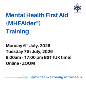 Online Mental Health First Aid (MHFAider®) 6th and 7th July, 2026 9.00am until 5.00pm